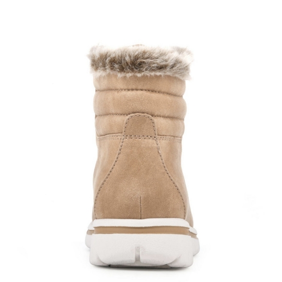 Cliffs by White Mountain Womens Hallett Lace-Up Booties, WHITE, Size 8 - Picture 4 of 5